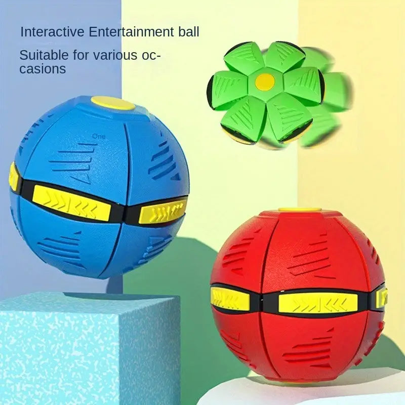 MAGIC FLYING UFO FLAT THROW FUNNY BALL WITH LIGHT