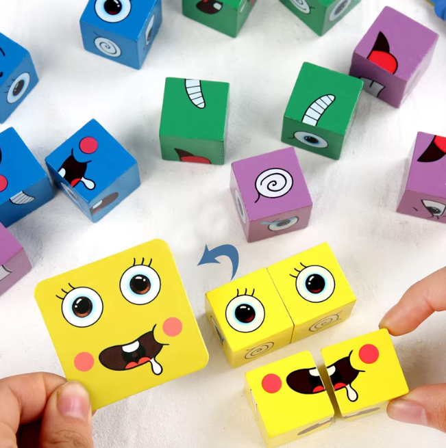 Face Expression Magic Cube Puzzle Game