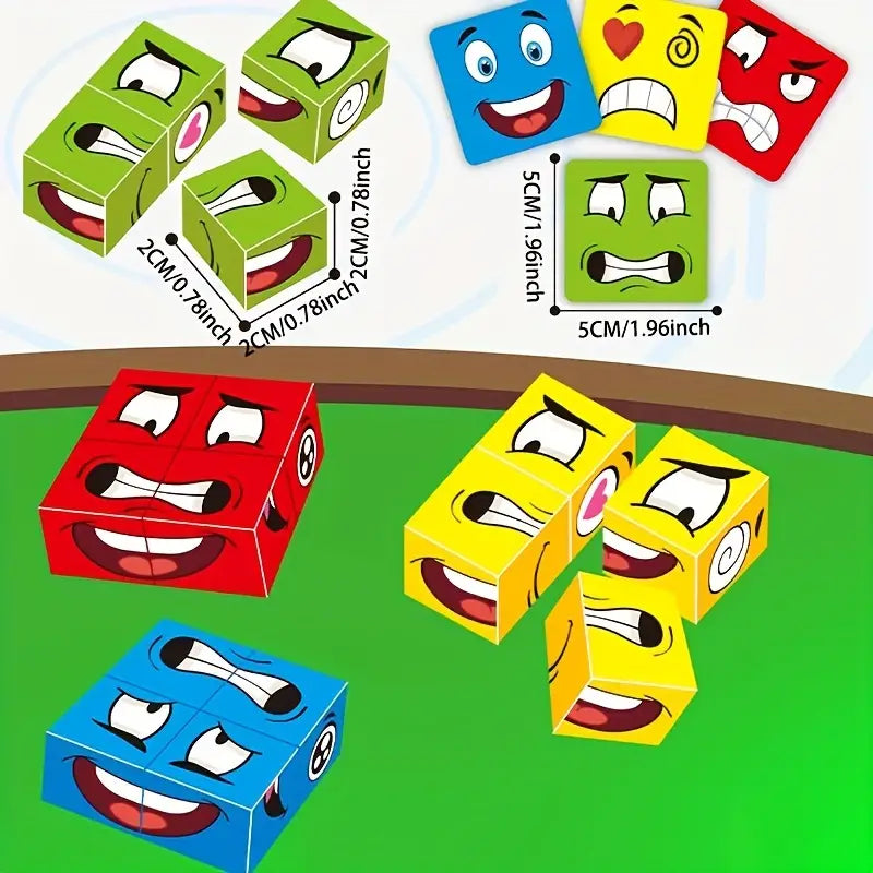 Face Expression Magic Cube Puzzle Game