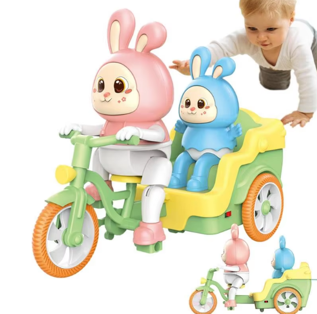 Electric Rabbit Tricycle Toy With Light & Sound