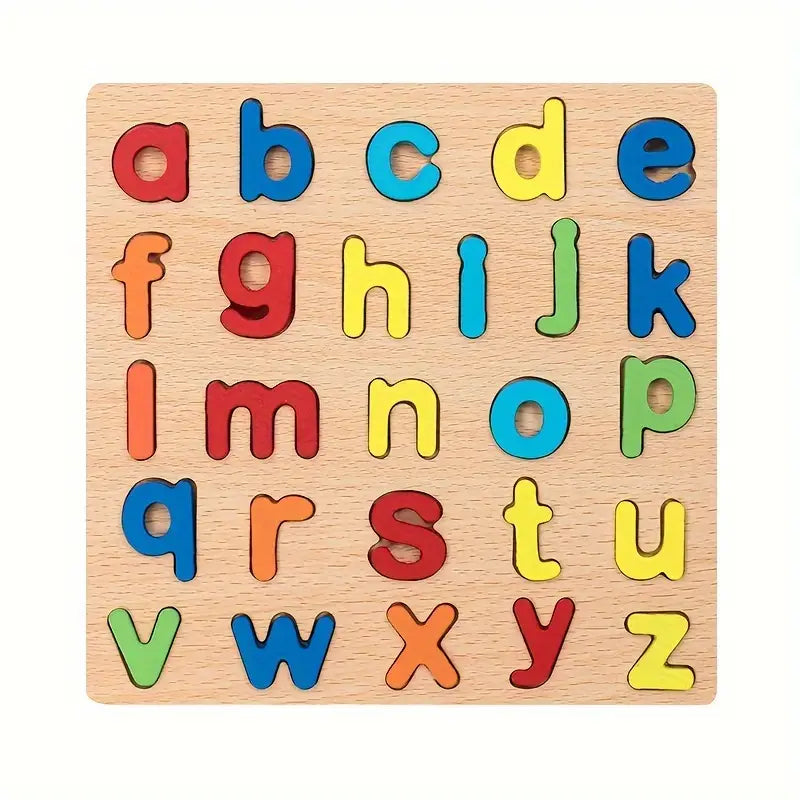 8* Inches Mini Wooden Small Alphabet a-z Puzzle Board