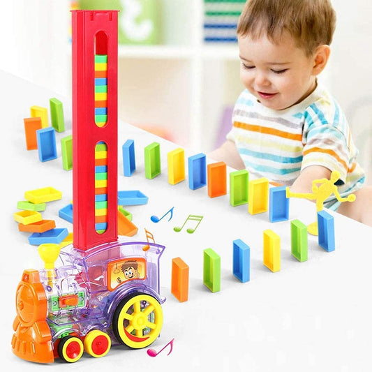 Domino Set Up Train Creative Stacking Educational Toy