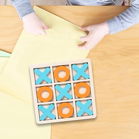 10* Inches Wooden Tic Tac Toe Game Board