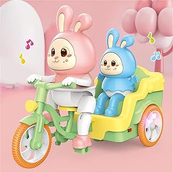 Electric Rabbit Tricycle Toy With Light & Sound