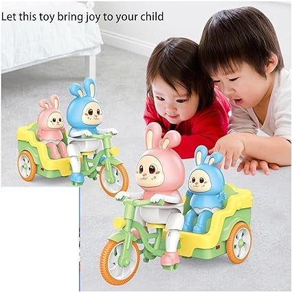 Electric Rabbit Tricycle Toy With Light & Sound