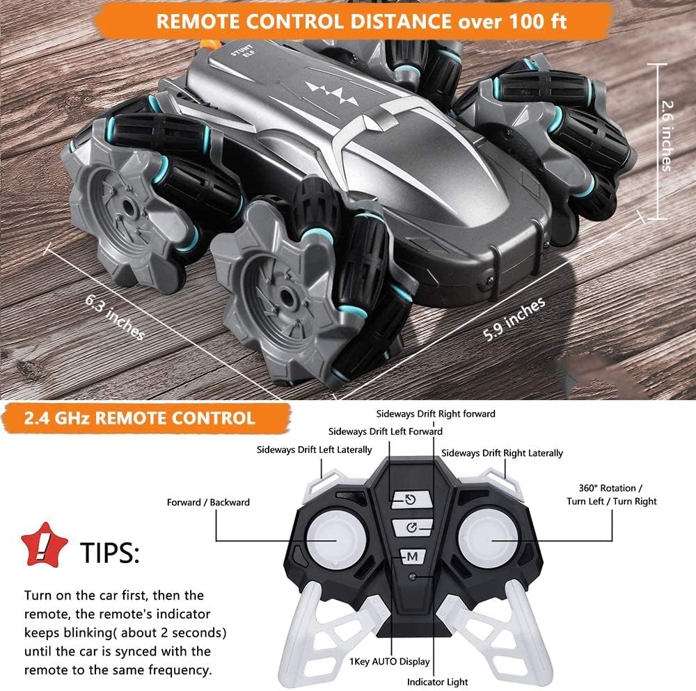 360° 4WD Rotation and Drift 2.4G Stunt RC Car