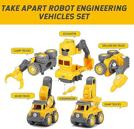 5-in-1 Construction Robot Toy Set