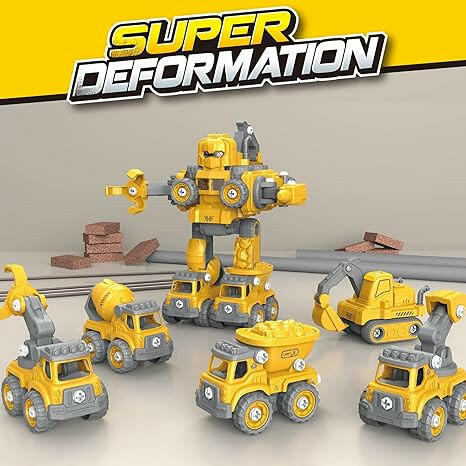 5-in-1 Construction Robot Toy Set