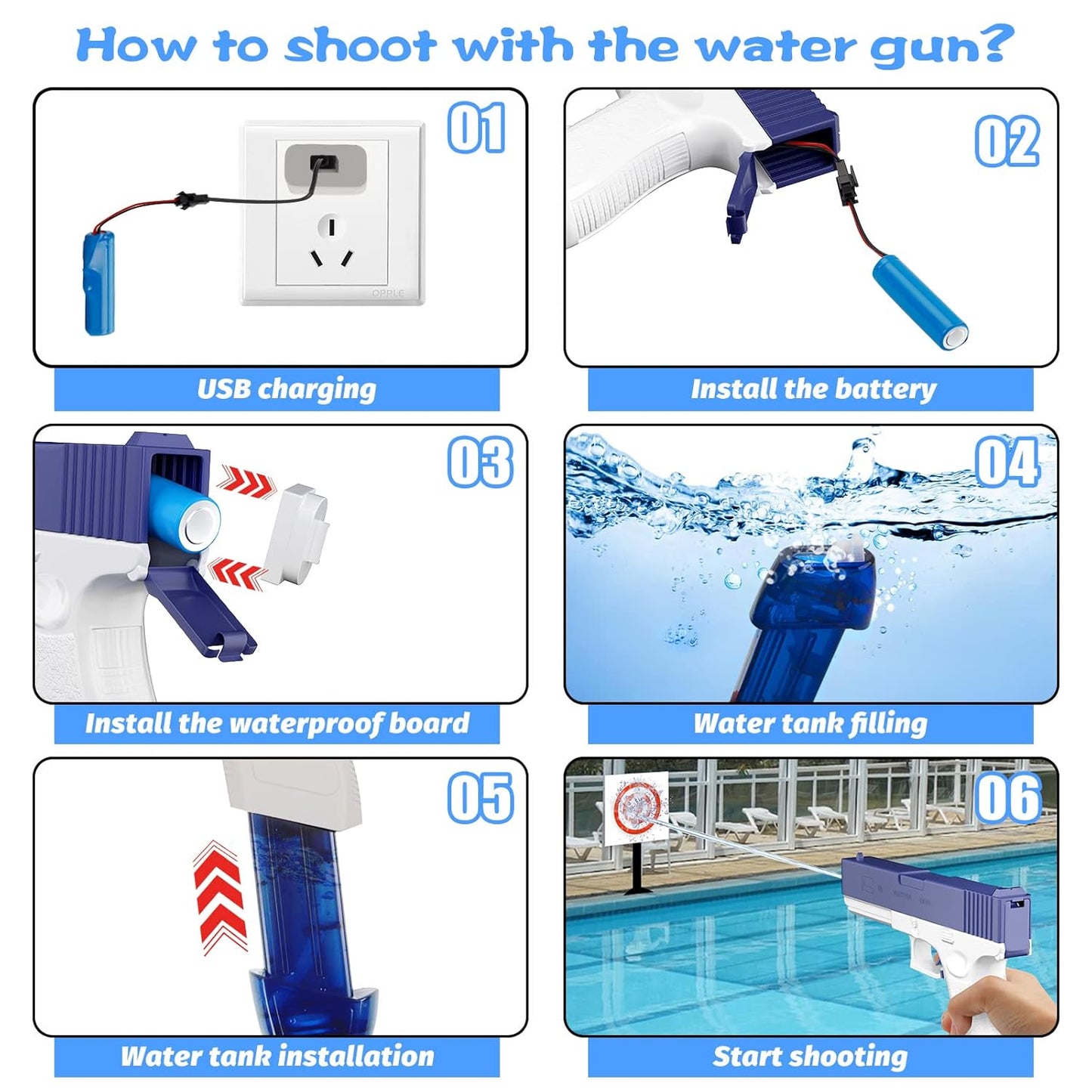 Electric Water Gun Blue