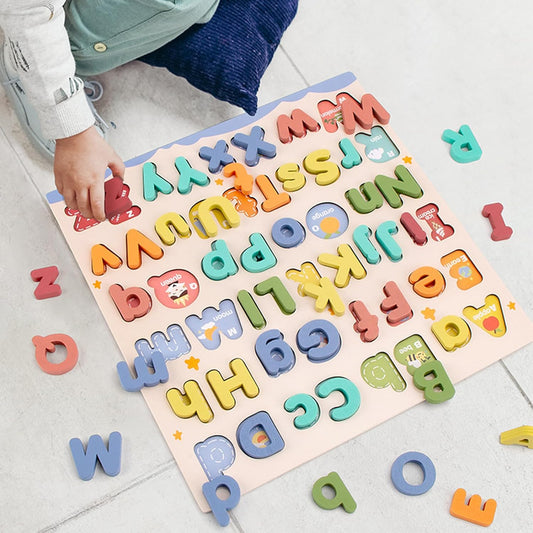 Preschool Learning Wooden Alphabet Puzzle