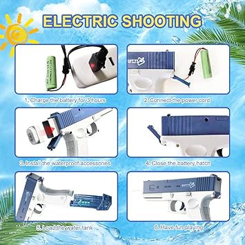 Electric Rechargeable Continuous Emission Water Gun