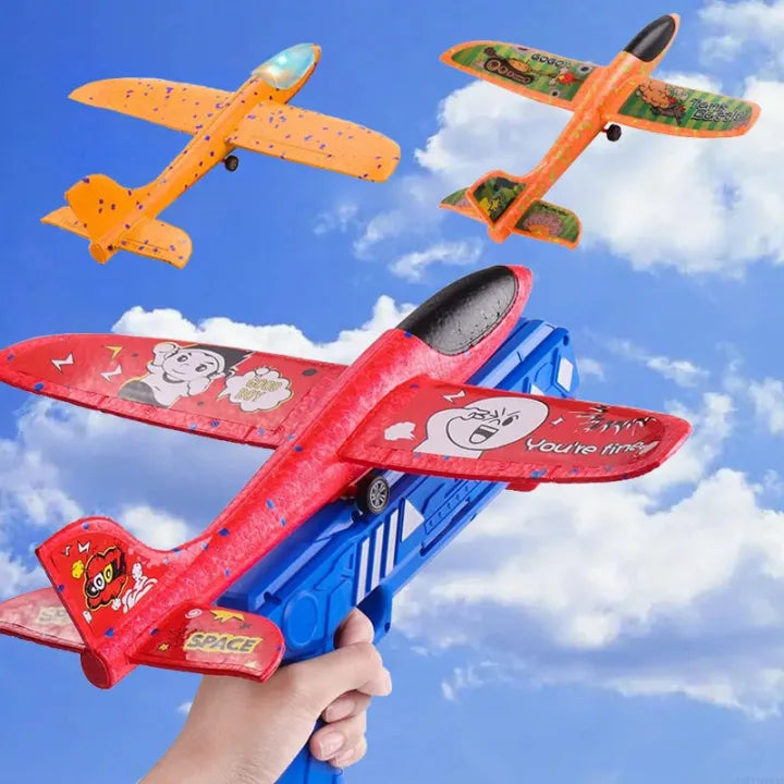 Air-plane Launcher Catapult Foam Gun Toy