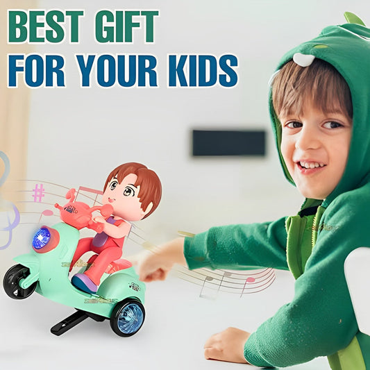 Stunt Tricycle Bump & Go Toy For Kids