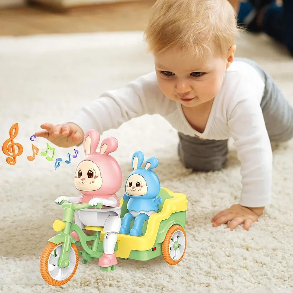 Electric Rabbit Tricycle Toy With Light & Sound