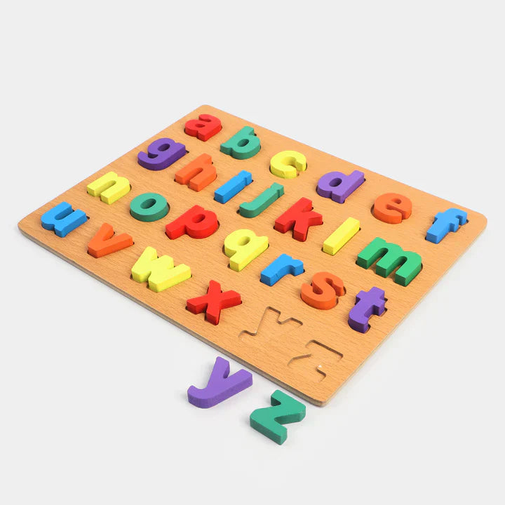 3D Wooden Lowercase Alphabet Puzzle Board